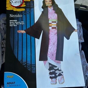 Spirit Women's Black and Pink Kimono Costume